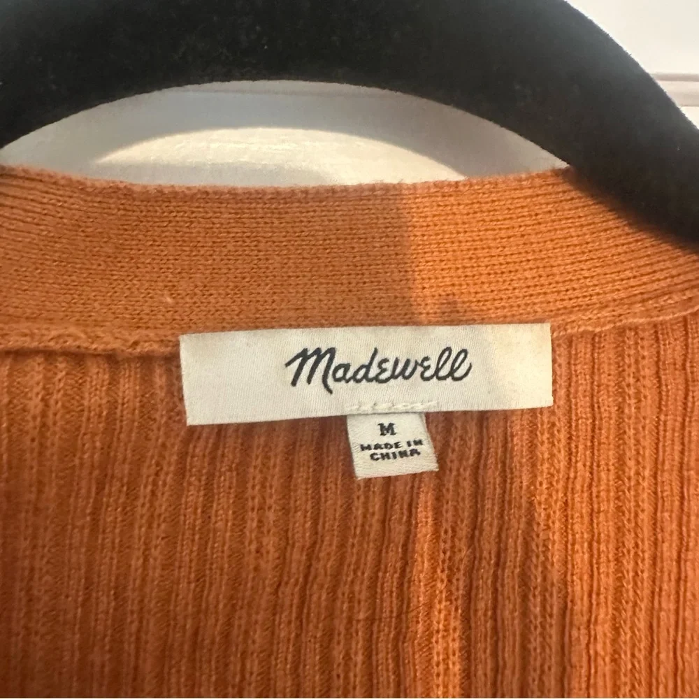 Madewell Women's Orange Cardigan Sweater - Picture 3 of 6